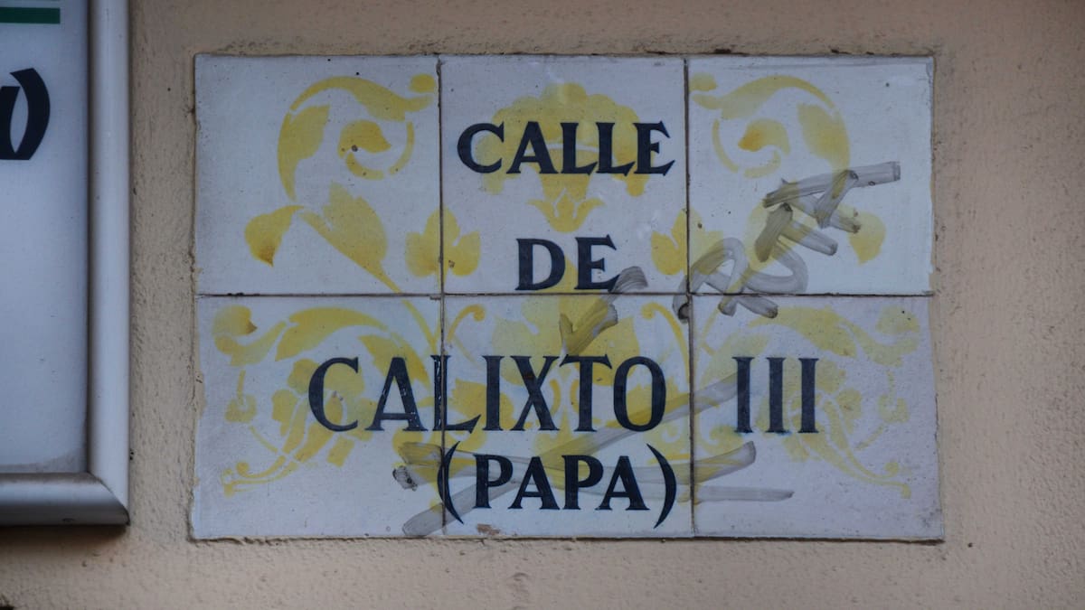 Los Papas en el callejero de València